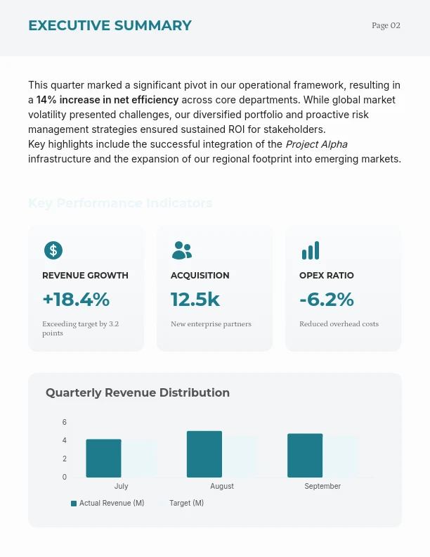 Strategic Quarterly Business Performance Analysis