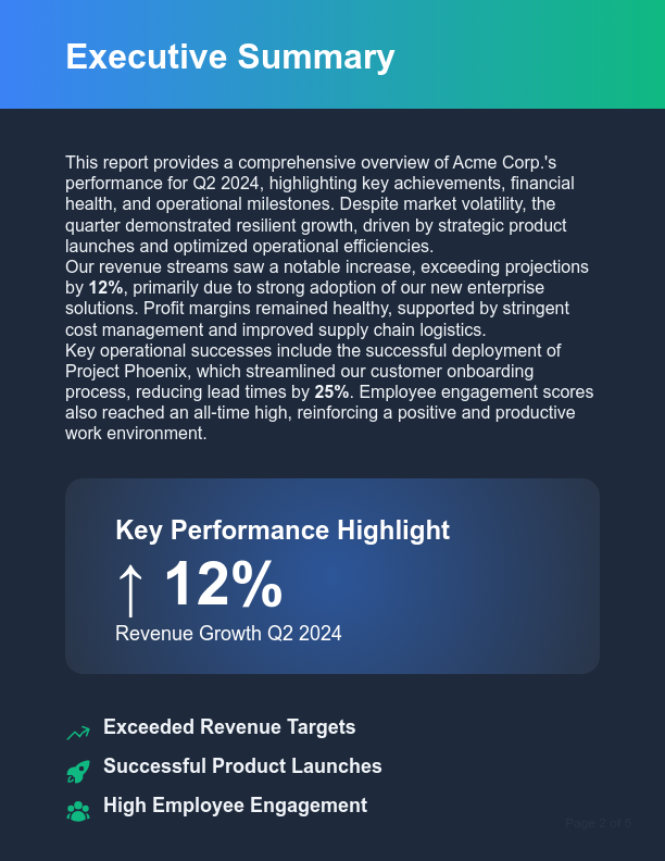 Quarterly Performance & Strategic Growth Analysis