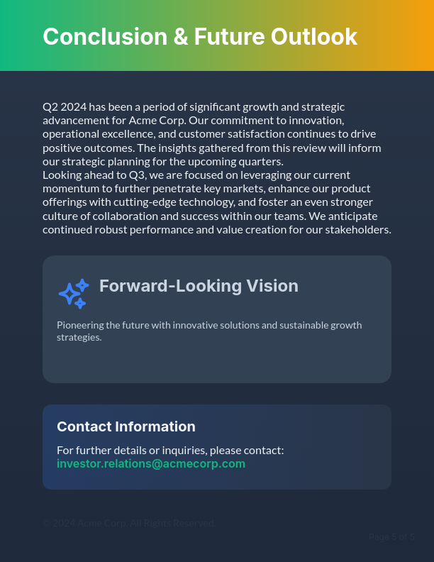 Quarterly Performance & Strategic Growth Analysis