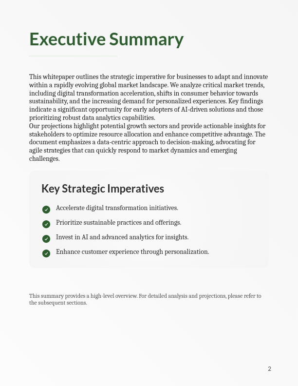 Quarterly Strategic Market Analysis