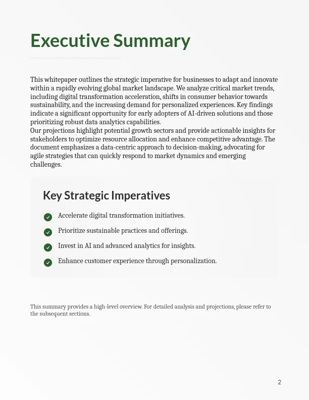 Quarterly Strategic Market Analysis