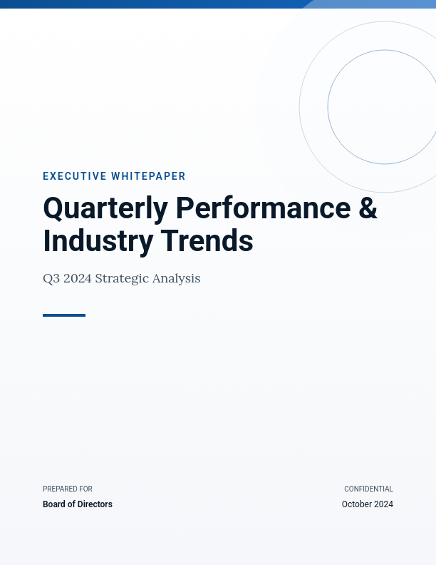 Quarterly Strategic Market Analysis