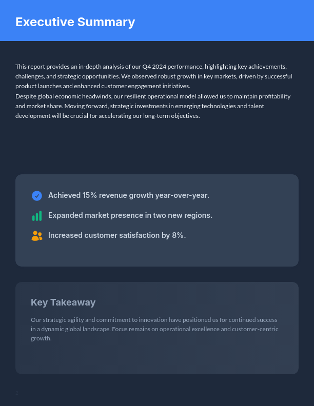 Strategic Quarterly Market Analysis