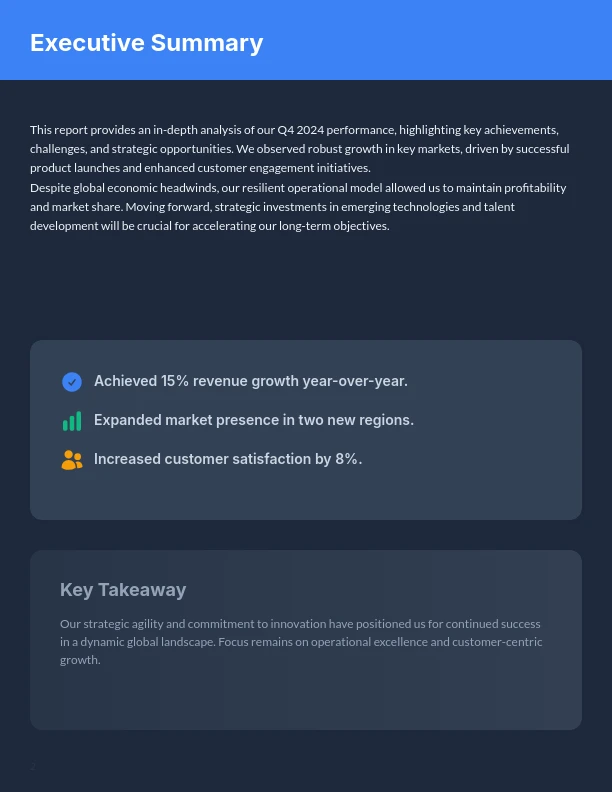 Strategic Quarterly Market Analysis