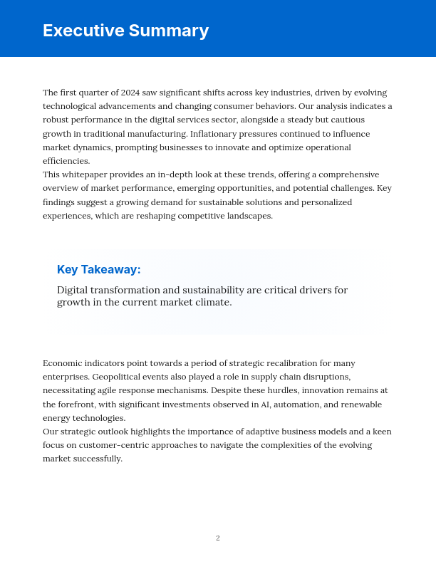 Quarterly Market Performance Insights