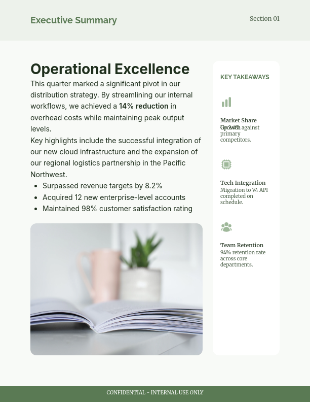 Quarterly Sector Performance & Outlook Report