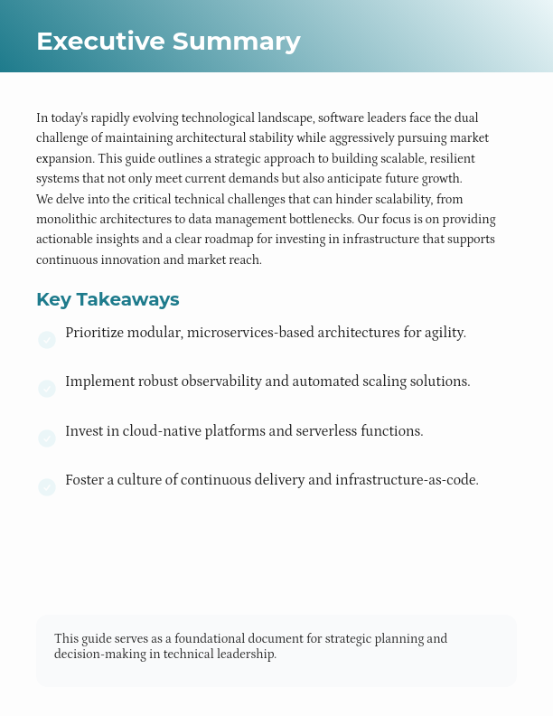 SaaS Scalability and Infrastructure Strategy