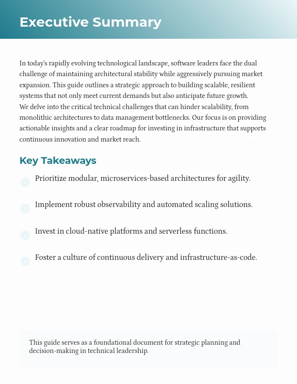 SaaS Scalability and Infrastructure Strategy