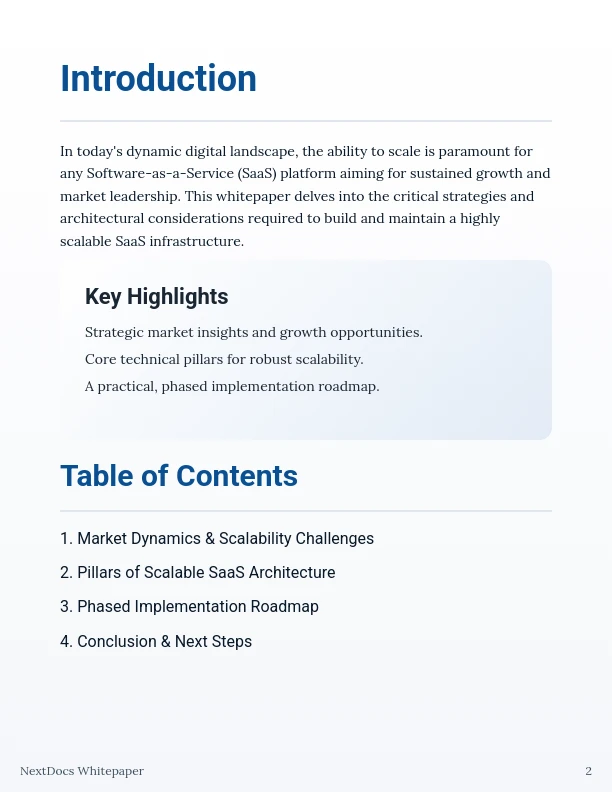 SaaS Growth and Scalability Framework