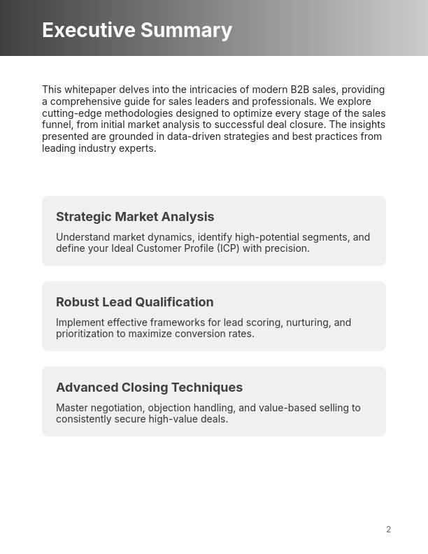 B2B Sales Growth Strategies & Lead Conversion