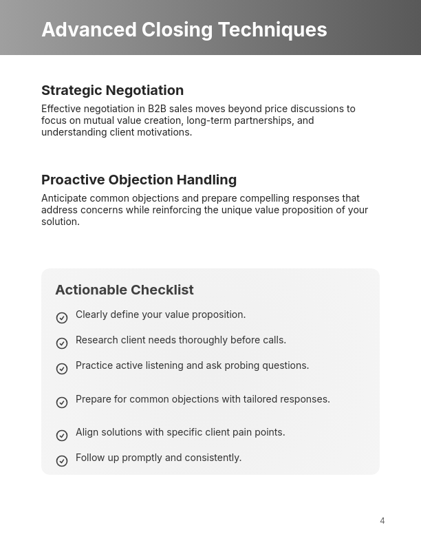 B2B Sales Growth Strategies & Lead Conversion