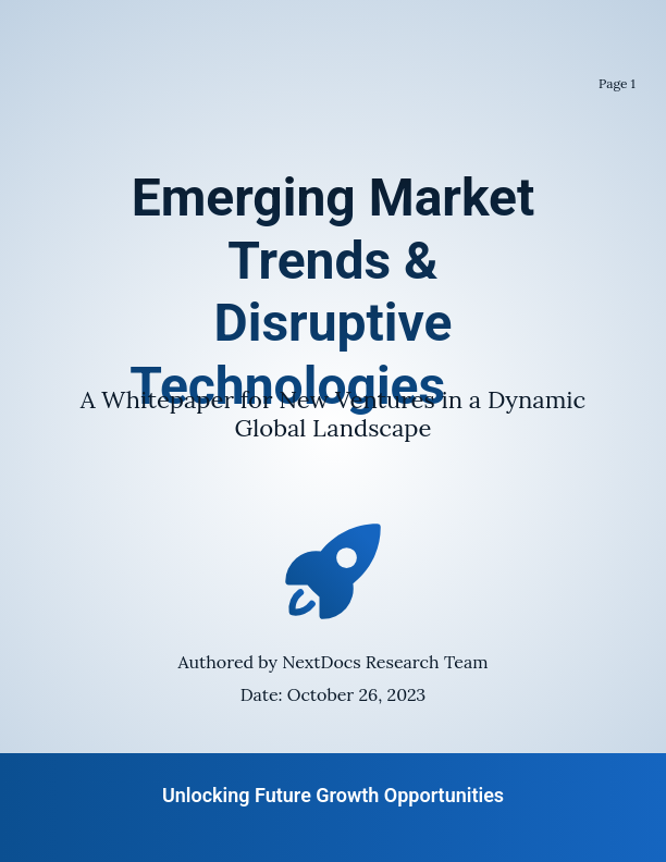 Startup Innovation and Market Disruption Guide