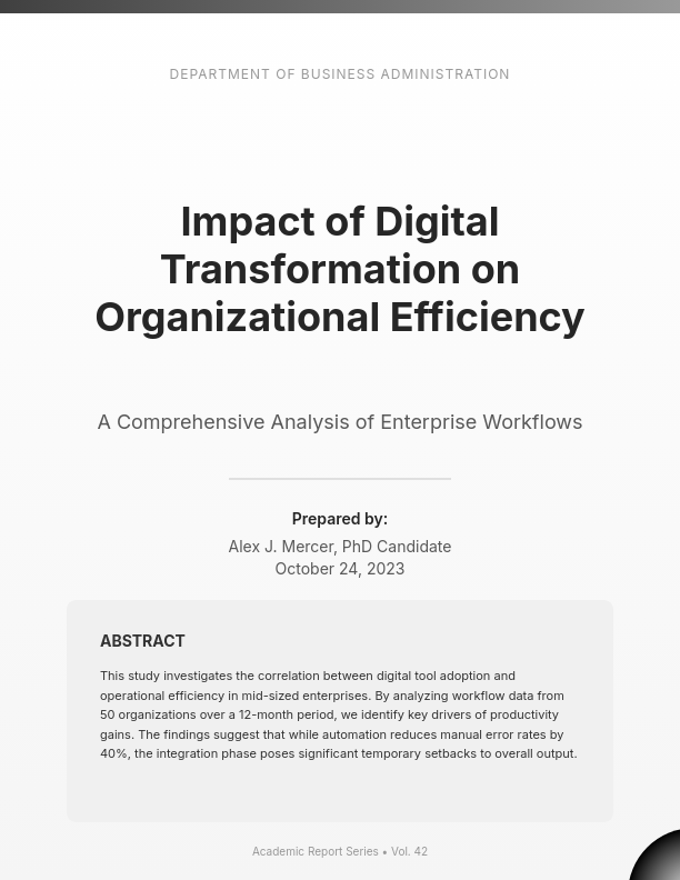 Academic Research & Case Study Report