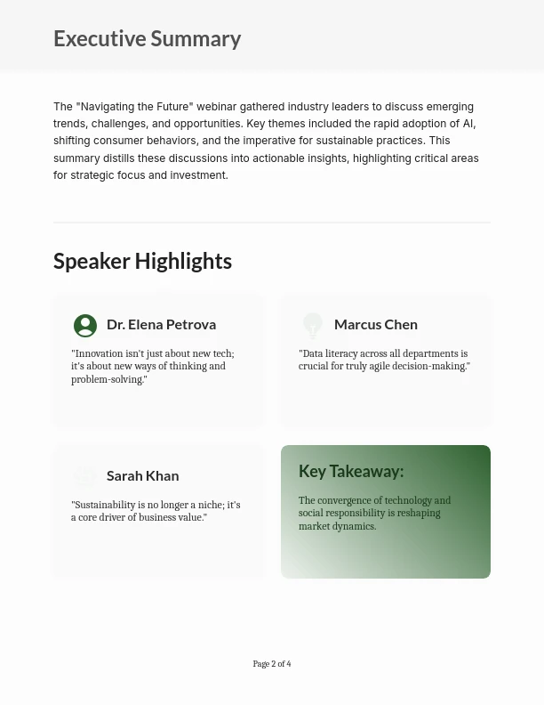 Post-Webinar Industry Insights Brief