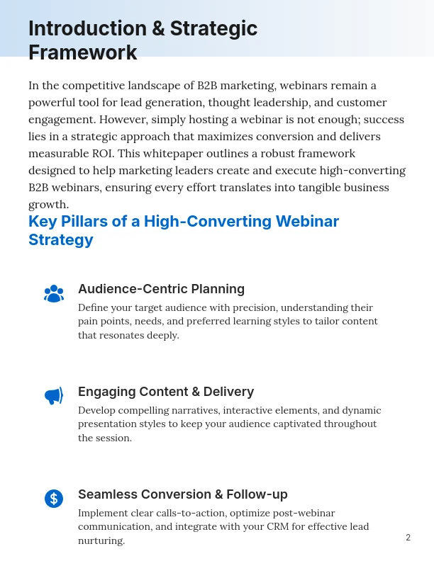 B2B Webinar Lead Generation Strategy