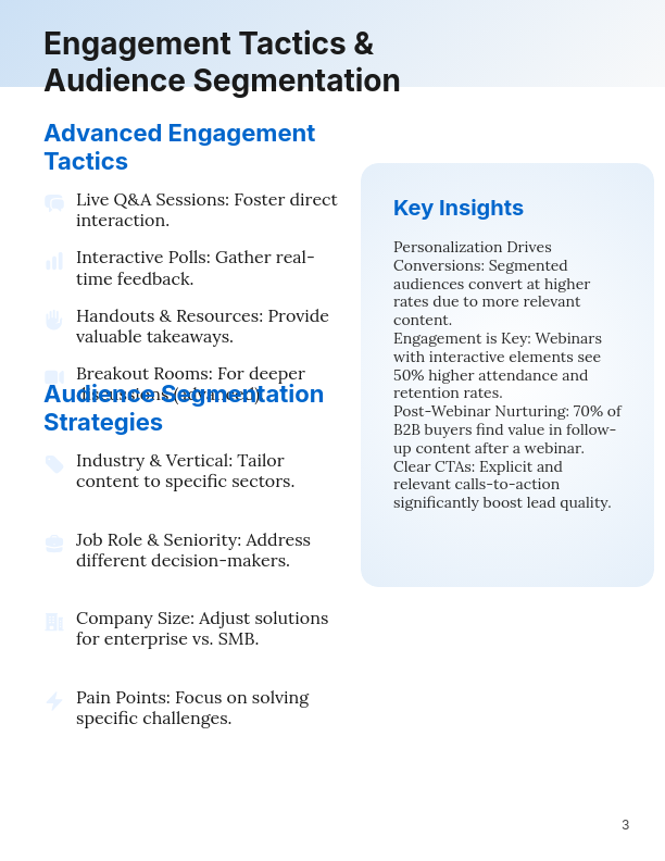 B2B Webinar Lead Generation Strategy