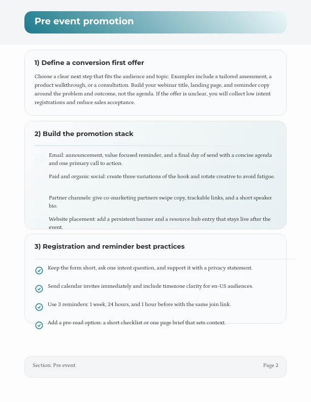 Webinar Engagement and Lead Conversion Guide